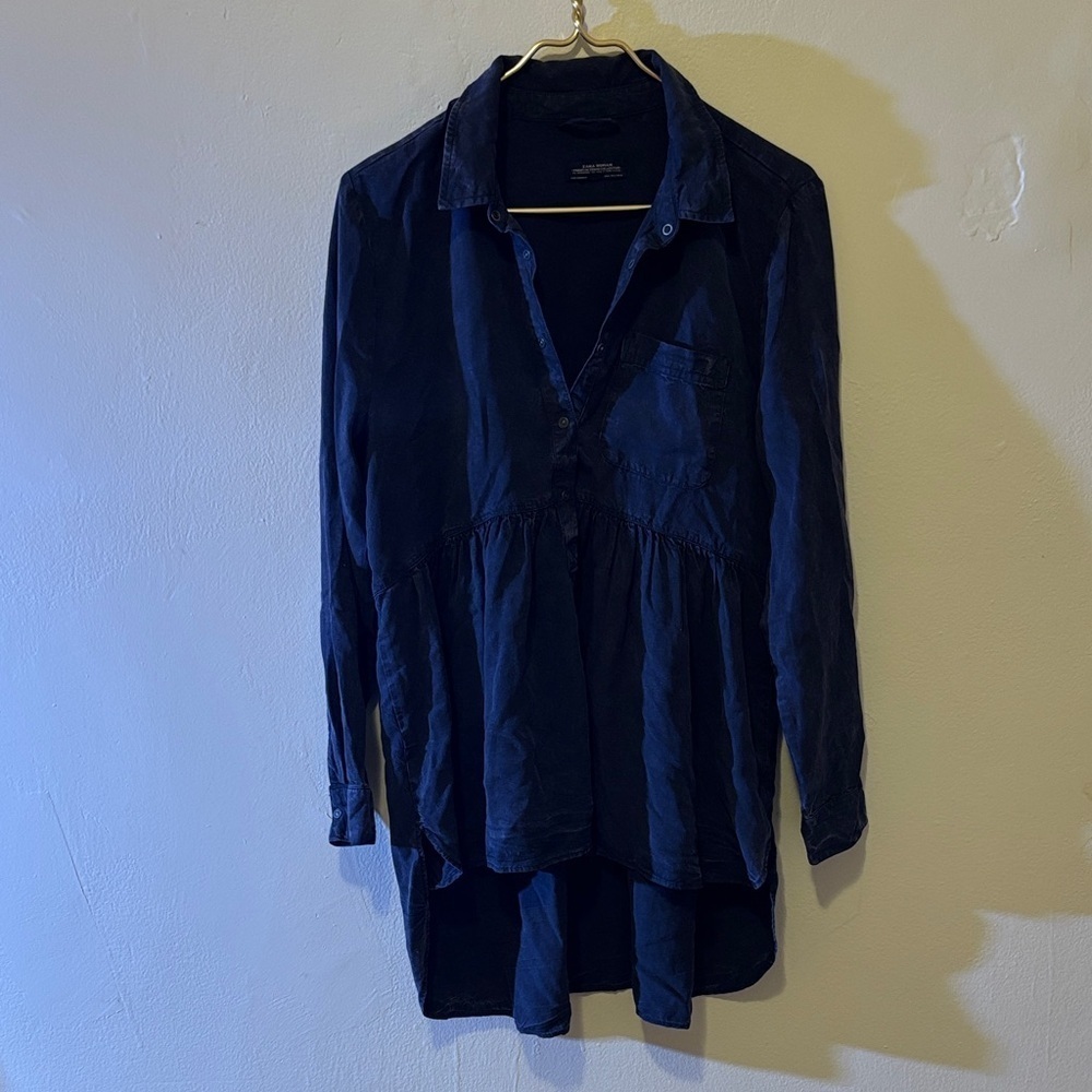 Zara Navy Blue Blouse